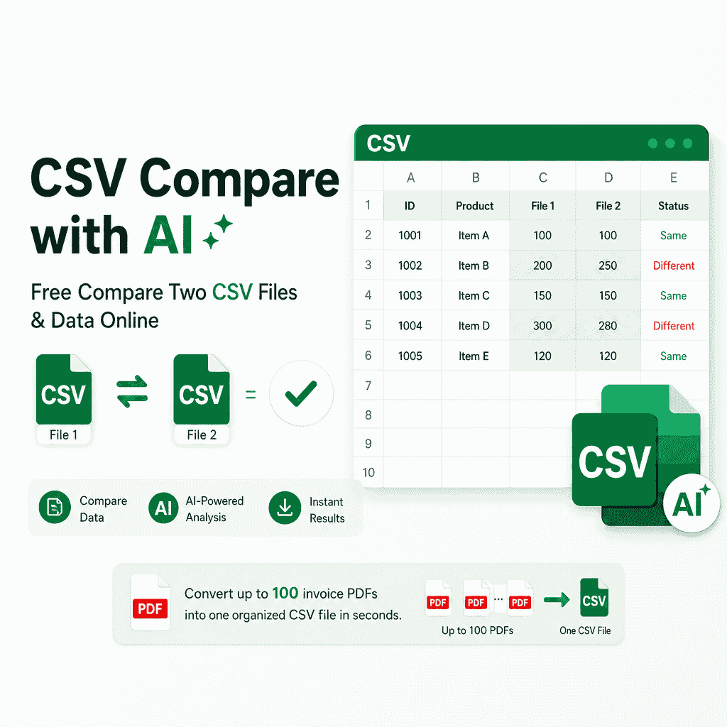 CSV Compare tool preview