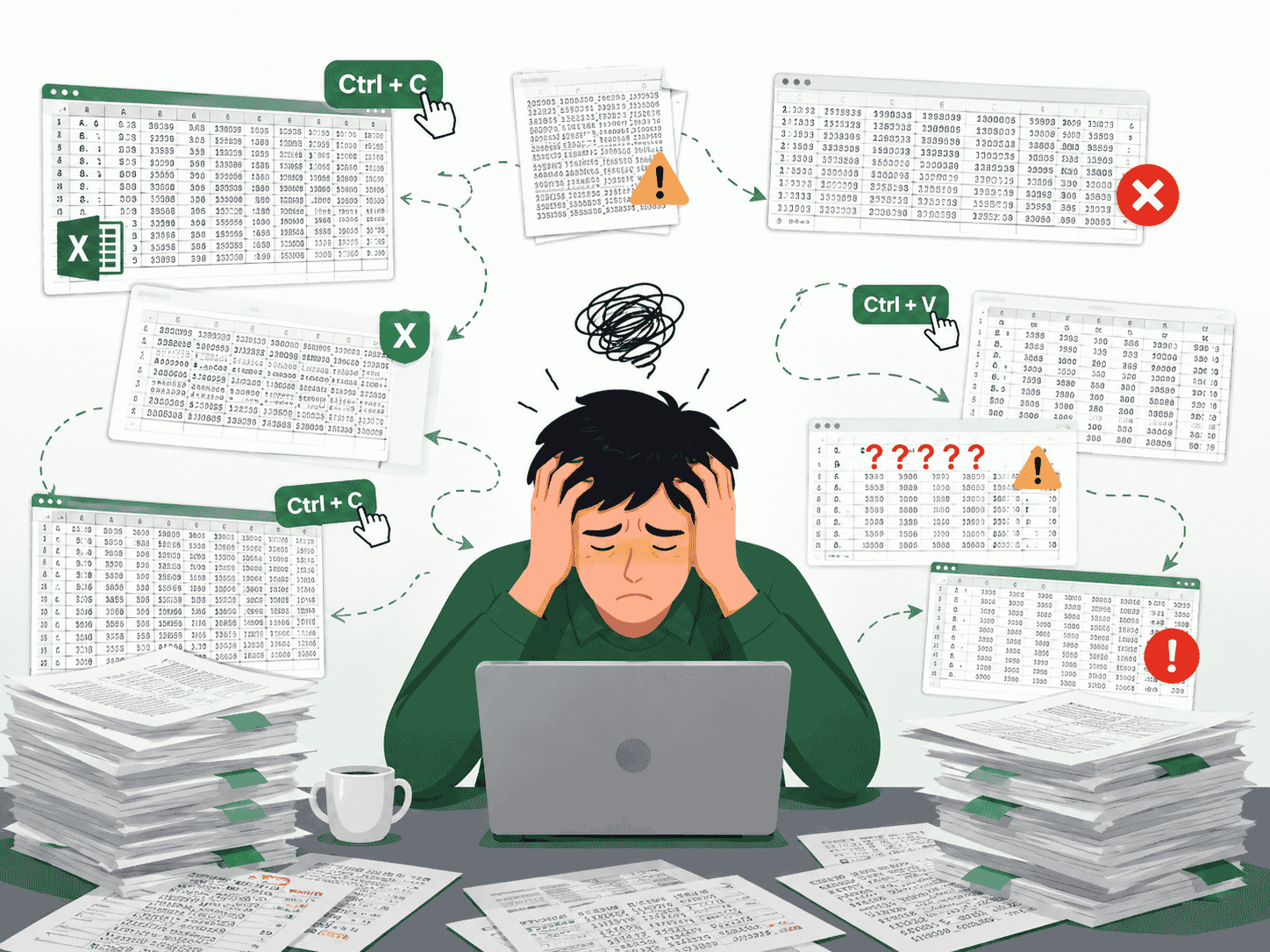 Pain points of manual file merging